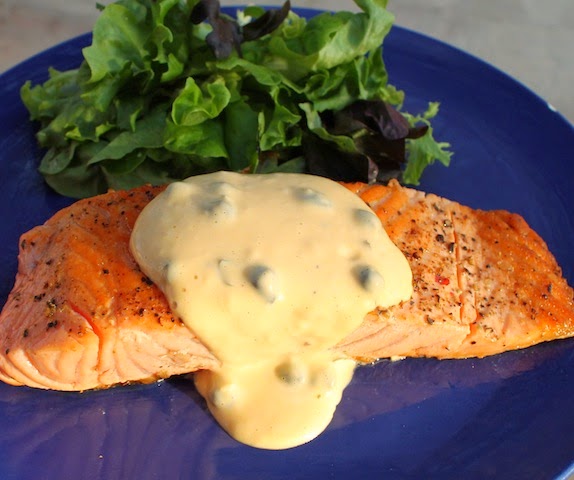 Food Lust People Love: Salmon with Homemade Caper Onion Mayonnaise