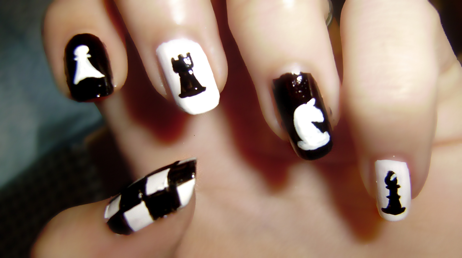 Nail Art Tutorial Chess Nails By IriSR