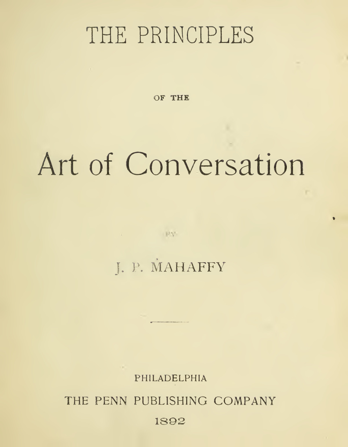 The Art of Conversation