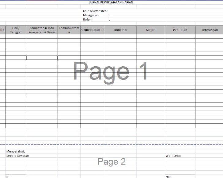 Format Buku Jurnal Harian Kelas | isi perangkat pembelajaran guru contoh format jurnal Format Buku Jurnal Harian Kelas | isi perangkat pembelajaran guru contoh format jurnal