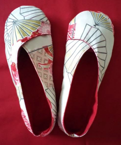 Kimono slippers crafted by eSheep Designs