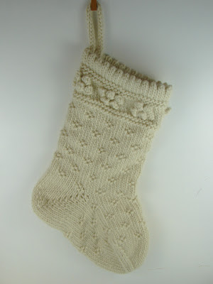white knit stocking