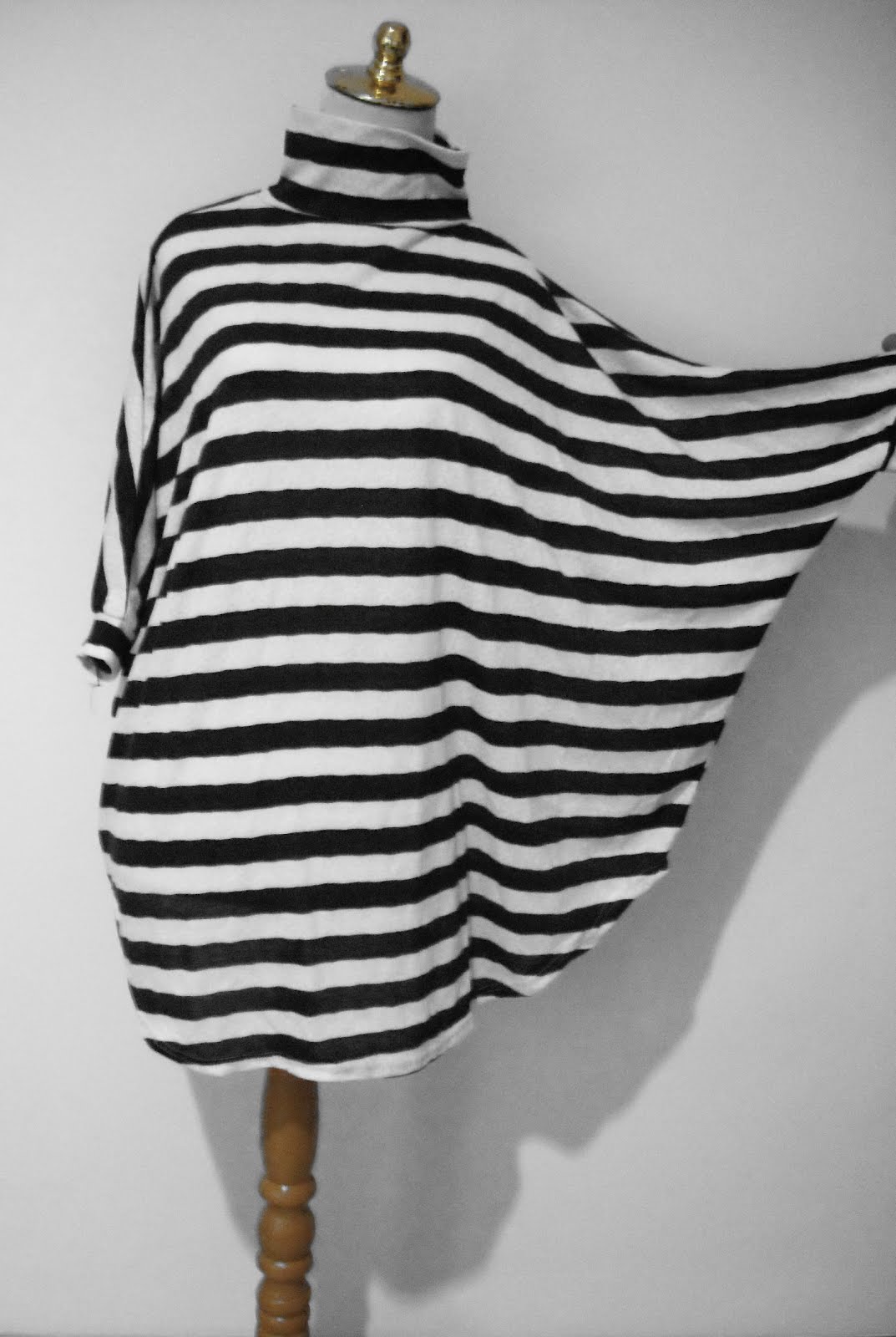 Veilicious!: Stripe Batwing with Turtle Neck