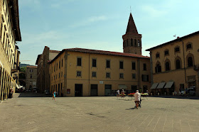 The central square in Sansepolcro, Tuscany