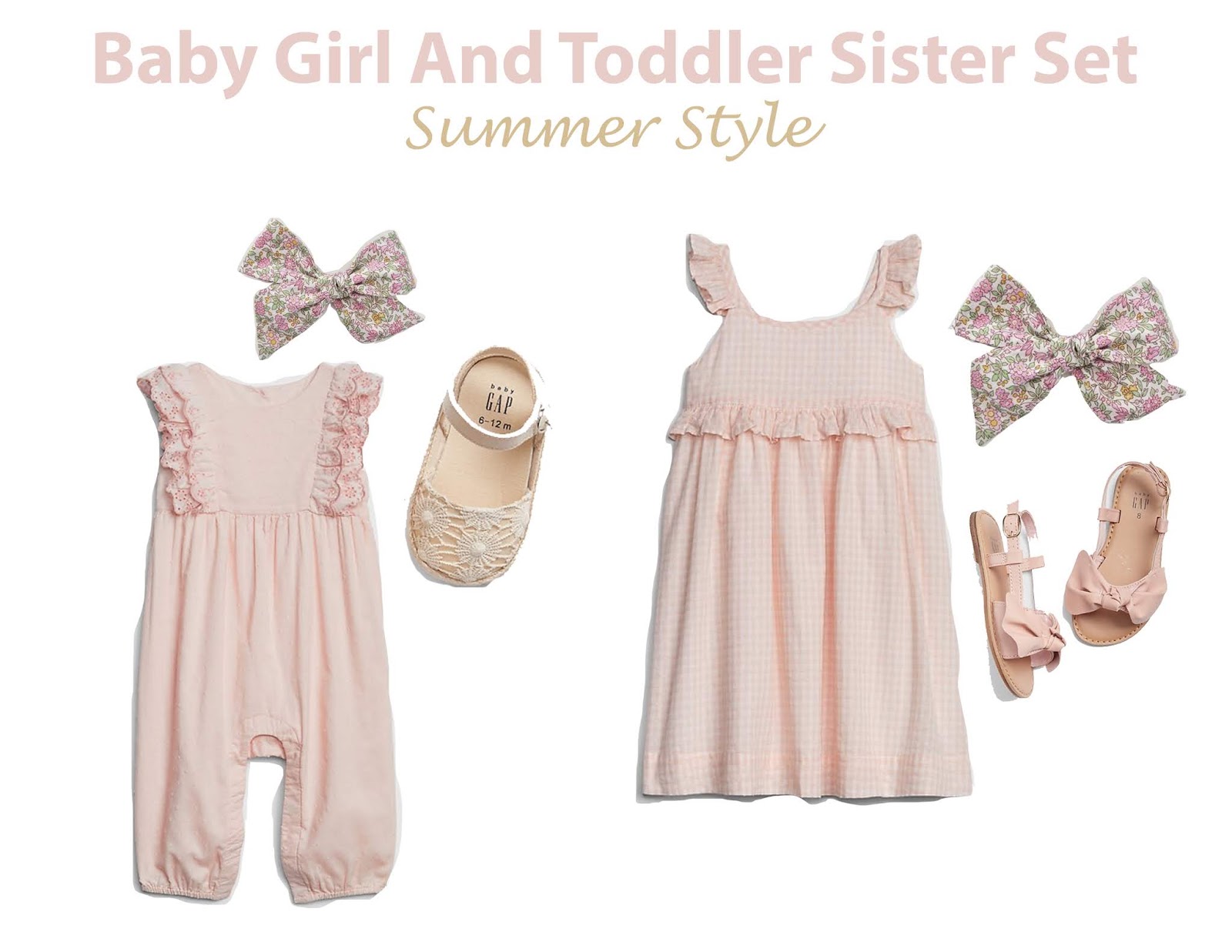 baby girl and toddler sister set outfit