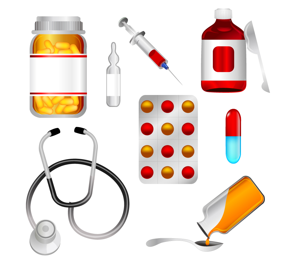 医療用品のアイコン Medicine Icons Set イラスト素材