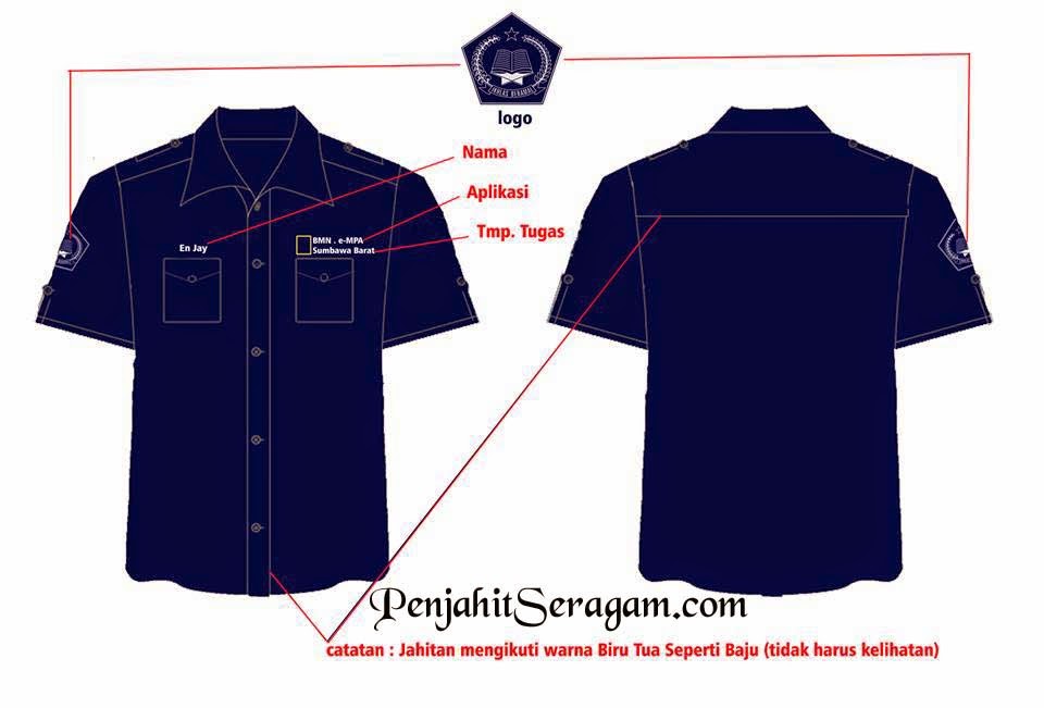  Desain  Baju  Seragam untuk Depag Wilayah Sumbawa Besar 