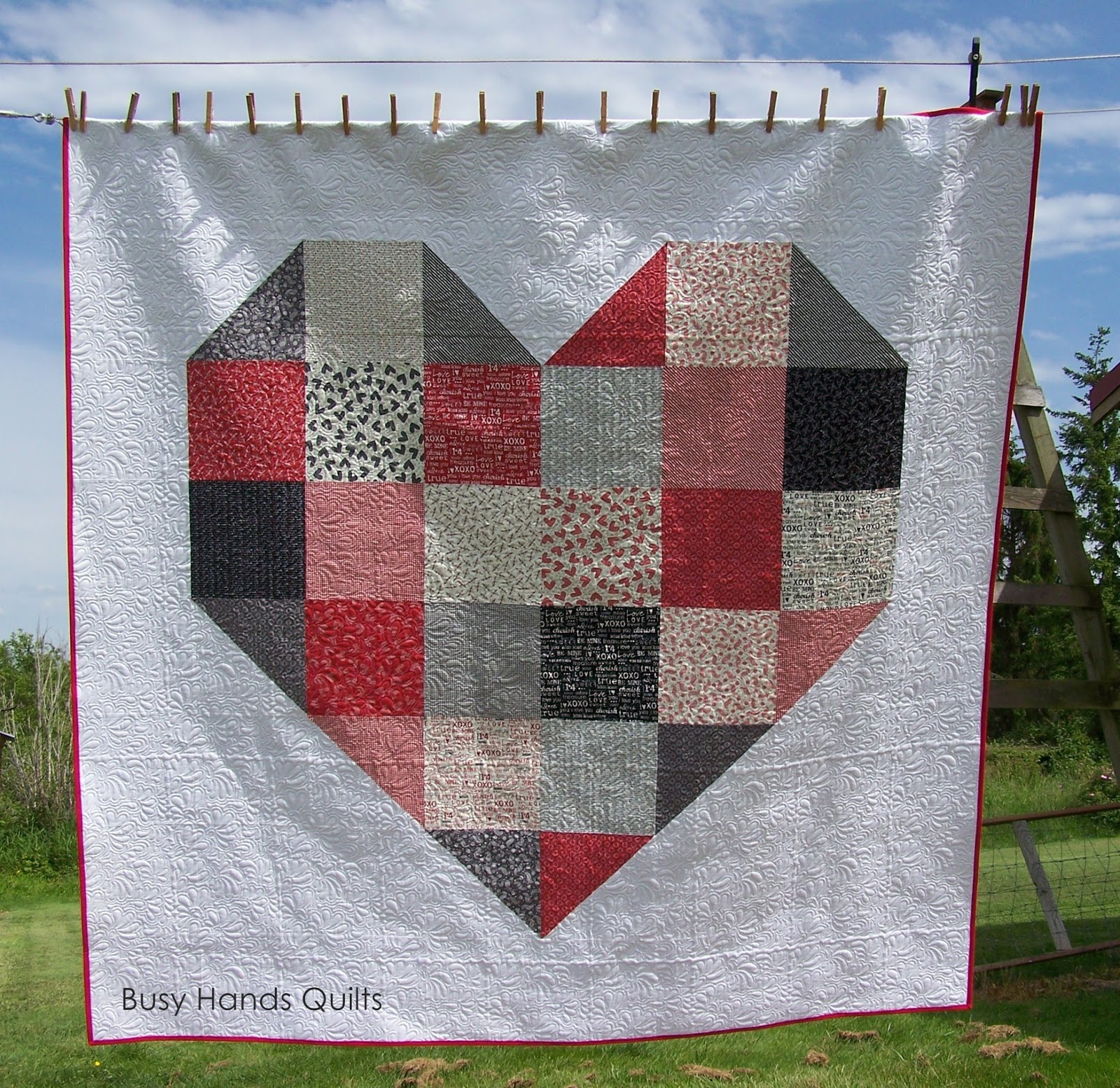 Busy Hands Quilts Custom Quilting Heart Quilt