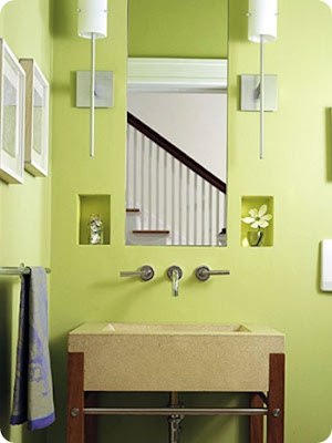 Decoración de baños en verde ~ Mimundomanual