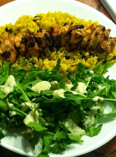 The Laws on Dinner: Middle Eastern Chicken Kebabs & Basmati Rice Pilaf
