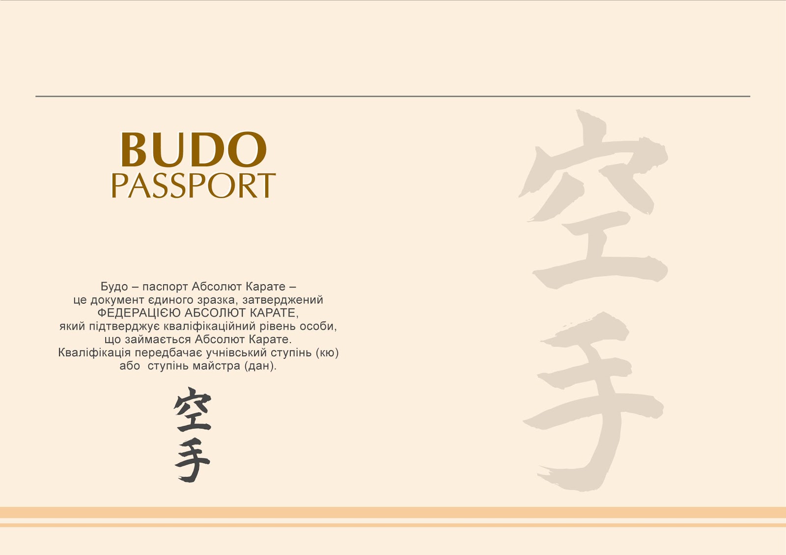 Образец заполнения будо паспорта