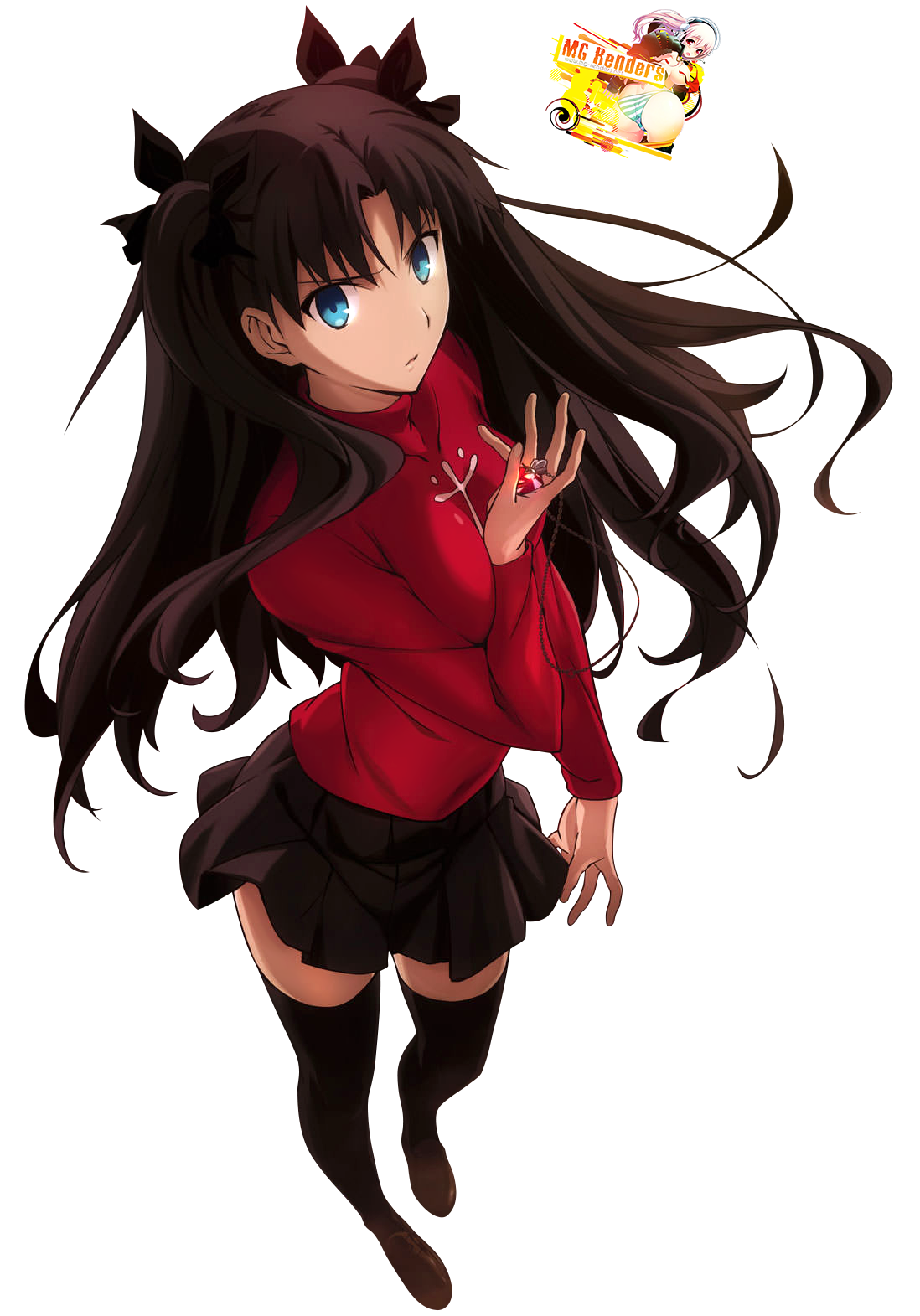 Fate stay night - Tohsaka Rin Render 9 - Anime - PNG Image without