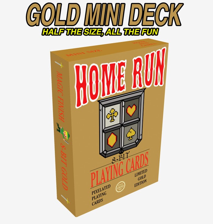 Tin City Magic BICYCLE 8BIT GOLD MINI DECK