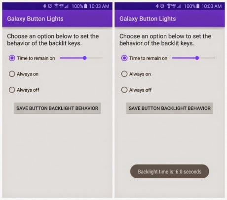 App per regolare luminosità tasti Galaxy S6
