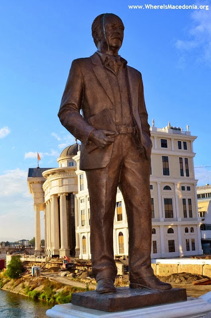 Monument at Art Bridge - Skopje, Macedonia