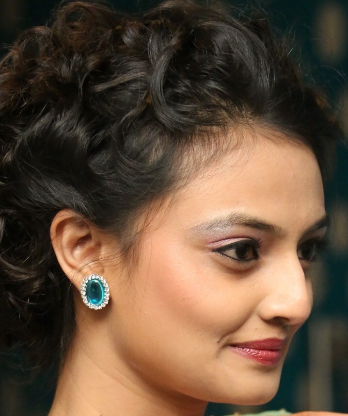 Tollywood Actress Nikitha Narayan Beautiful Smiling Close Up Face Stills