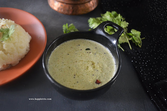 Peanut Coriander Chutney Recipe| Kothamalli Verkadalai Chutney 