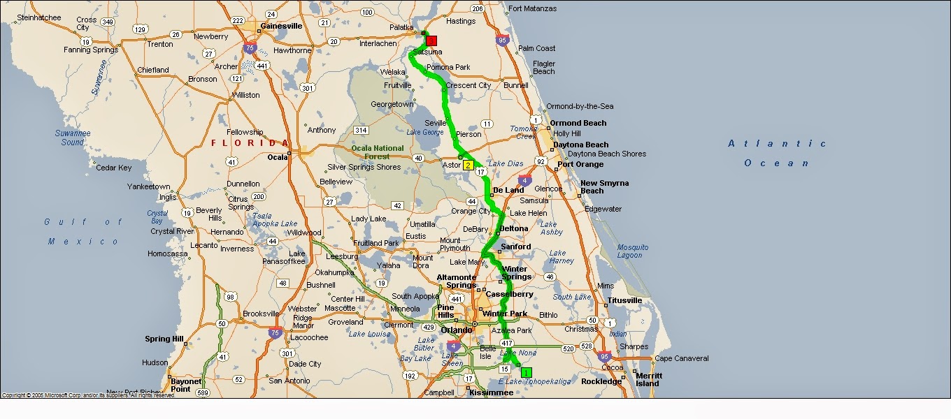 Palatka Area Map