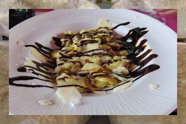 A Food Holiday in Emilia-Romagna Italy - Pasta drizzled with Modena balsamic vinegar