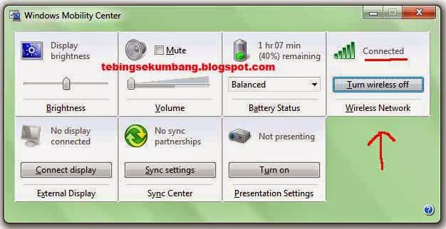 Wireless On and Connected