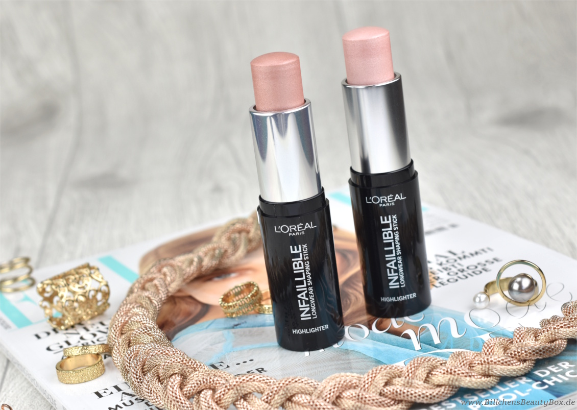 [Review] L'Oréal INFAILLIBLE Foundation, Blush und Highlighter Sticks