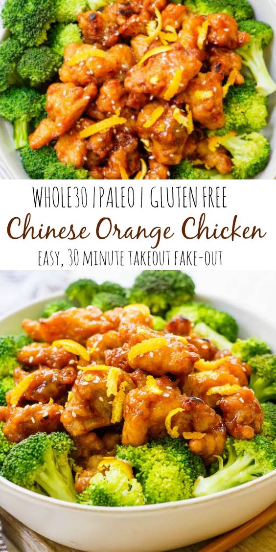 This easy Whole30 Chinese orange chicken is the best takeout fake-out ever. Sometimes you just need some orange chicken in your life, and this version is much healthier and there's no delivery fee! It's also a Paleo orange chicken recipe, which makes it gluten free and made from real ingredients, so you can skip the MSG! #whole30orangechicken #paleoorangechicken #whole30chickenrecipes