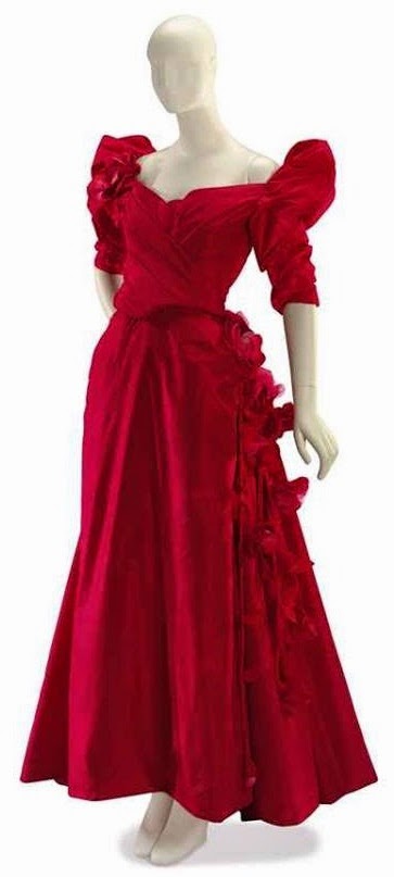 Nolan Miller Collector: MOST WANTED: Red taffeta floral bustier ...