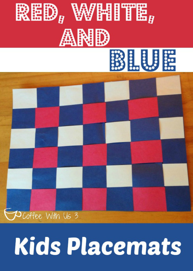 Red, White & Blue Kids Placemats | 20 Crafts for the 4th of July - Independence Day DIYs | directorjewels.com