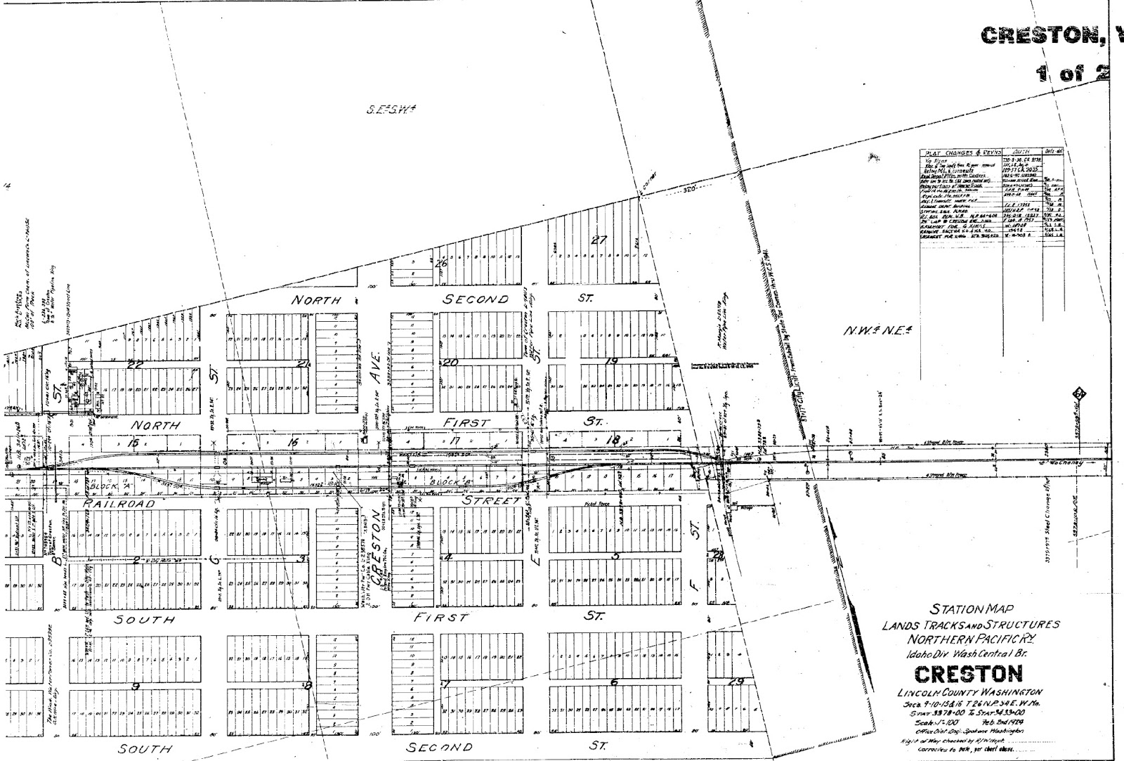 Big Bend Railroad History 1924 Creston Map