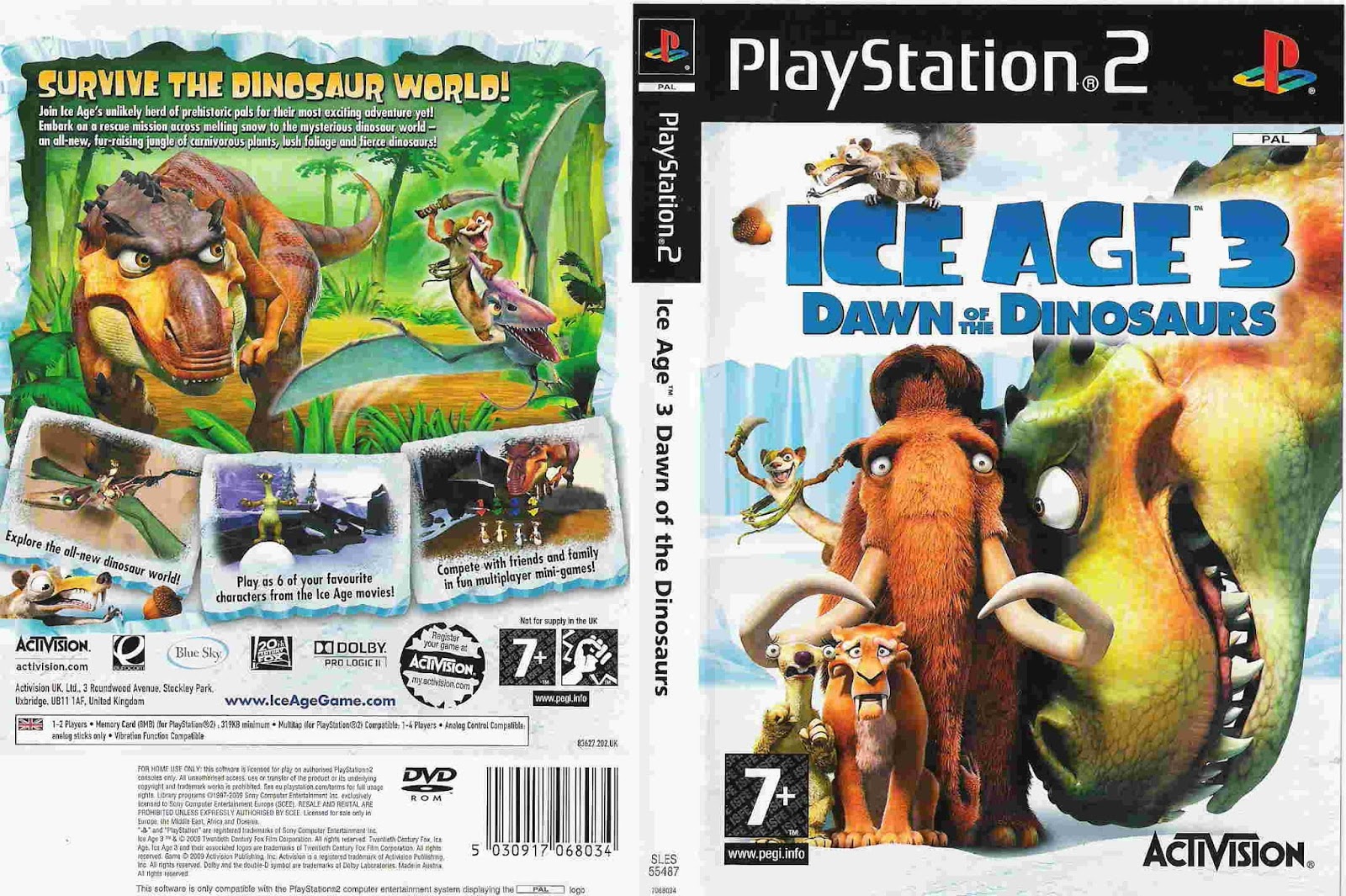 World Of Covers 01 Ice Age 3 Dawn Of The Dinosaurs Capa Game PS2