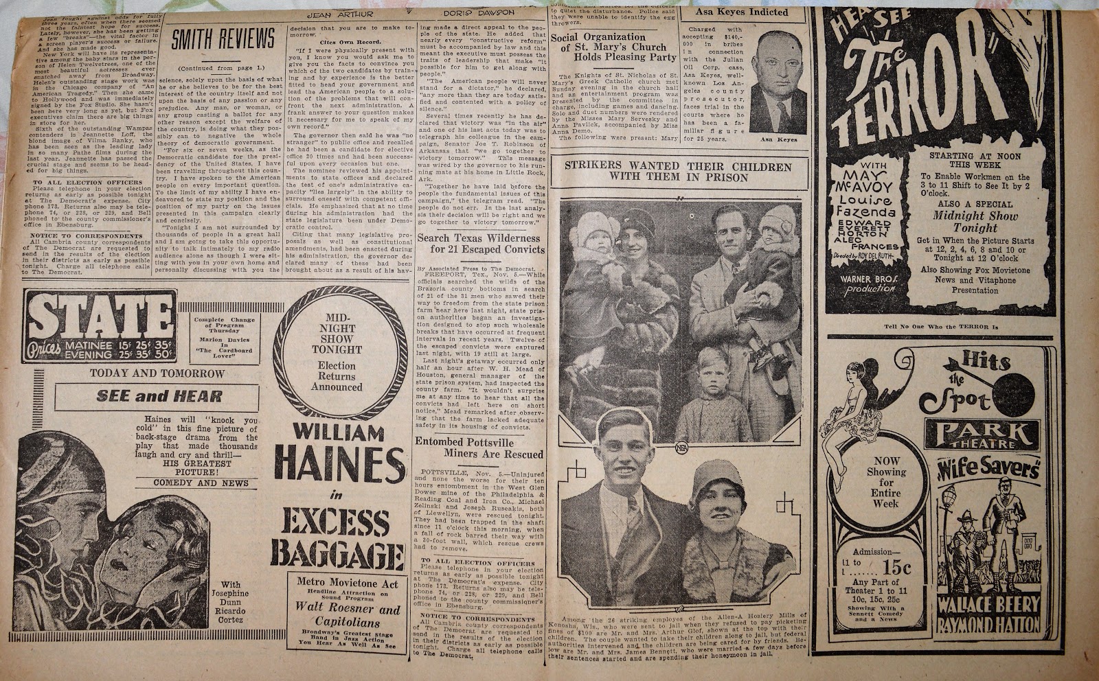 Old Johnstown Newspapers November 6, 1928 The Johnstown Democrat