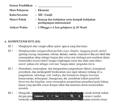 Rpp Ekonomi Kelas 12 Kurikulum 2013 Revisi 2018 Semester 1 Dan 2 File Rpp Kurikulum 2013