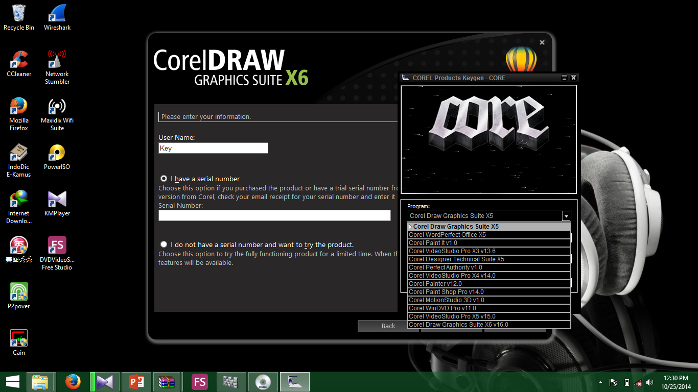Corel Draw X6 Activation Window