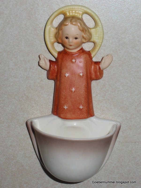 Goebel Hummel: HUMMEL HOLY WATER FONT CHILD JESUS #26/0 TMK7 VASE