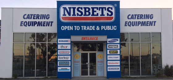 Shop Front Of Nisbets Catering Equipment Dandenong, Victoria