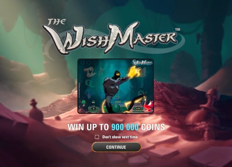The Wish Master Video Slot Screen