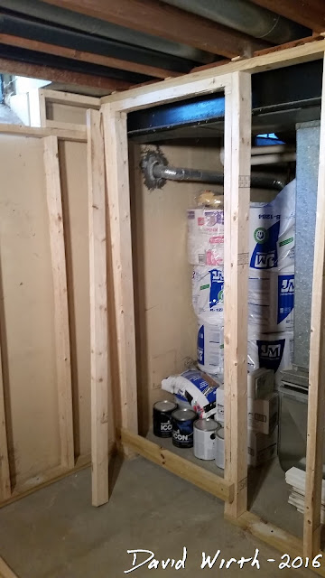 door frame, stud wall, how to, basement remodel