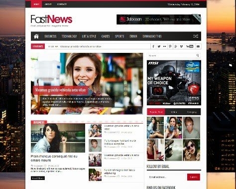 Fast News -  Responsive  Blogger Template