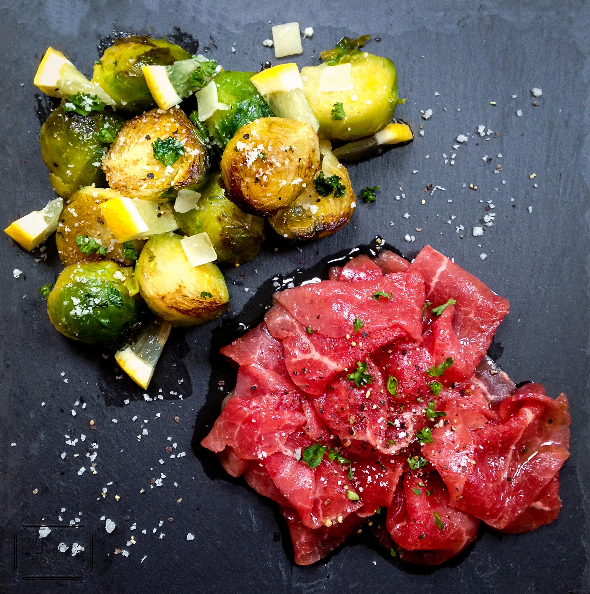 MAXCE Brussel sprouts & truffle carpaccio
