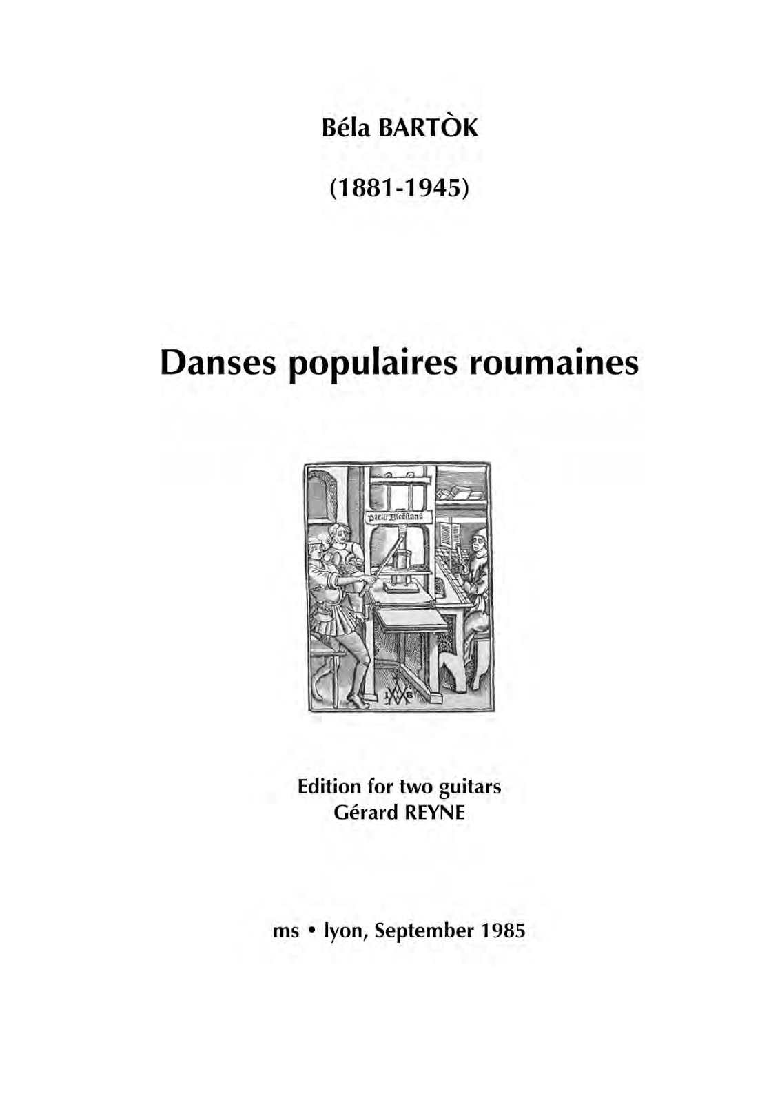 danzas rumanas bartok