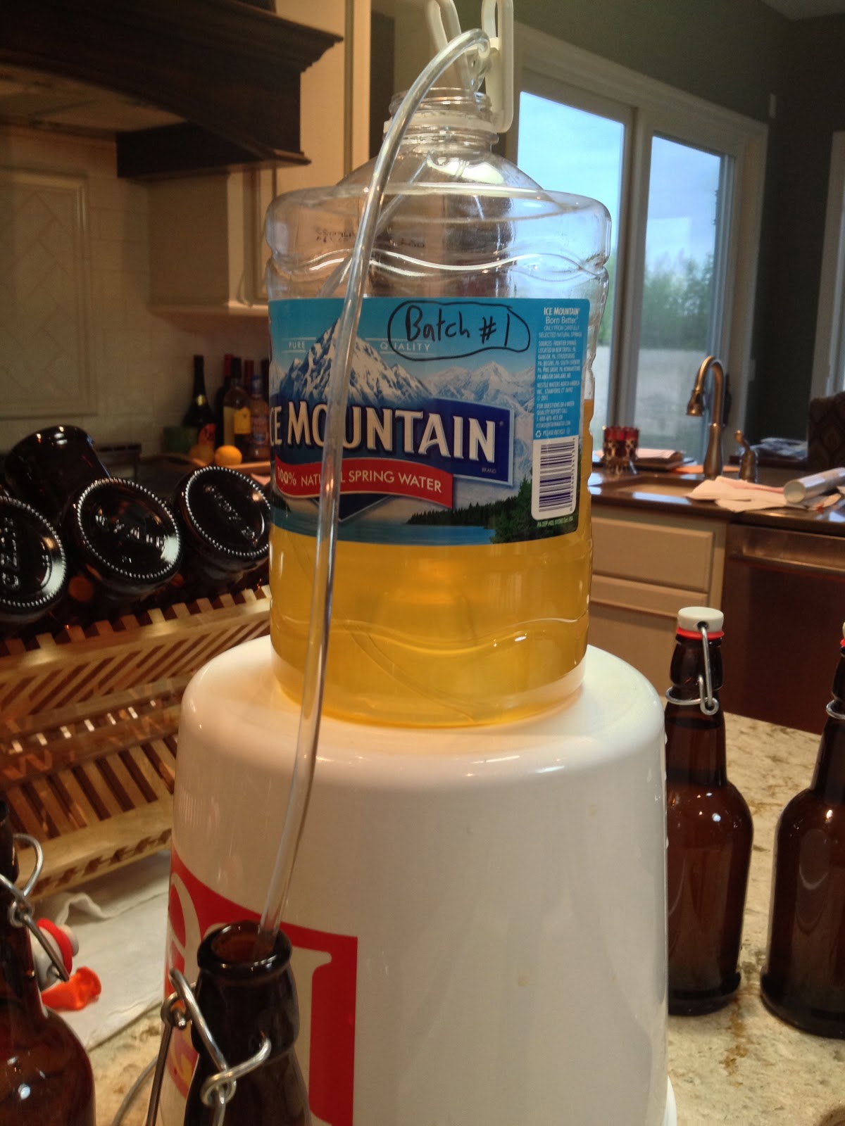 Oak Hill Apiary Bottling the mead.