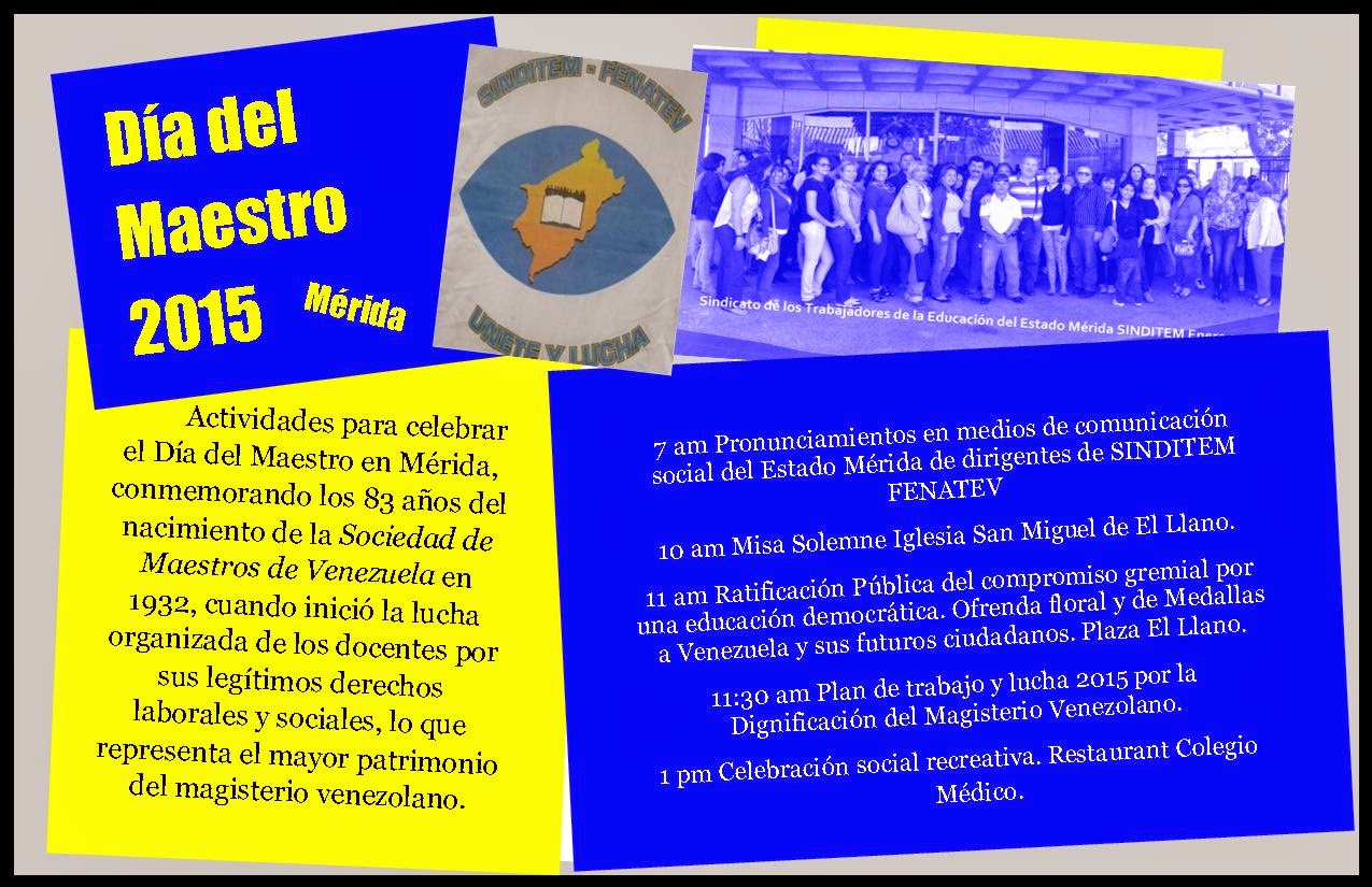 Aprendamos Juntos Sinditem Dia Del Maestro En Merida Jueves 15