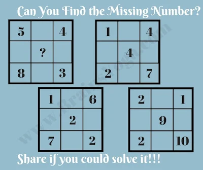 Missing Number Puzzle | Maths Logic Reasoning Brain Teaser