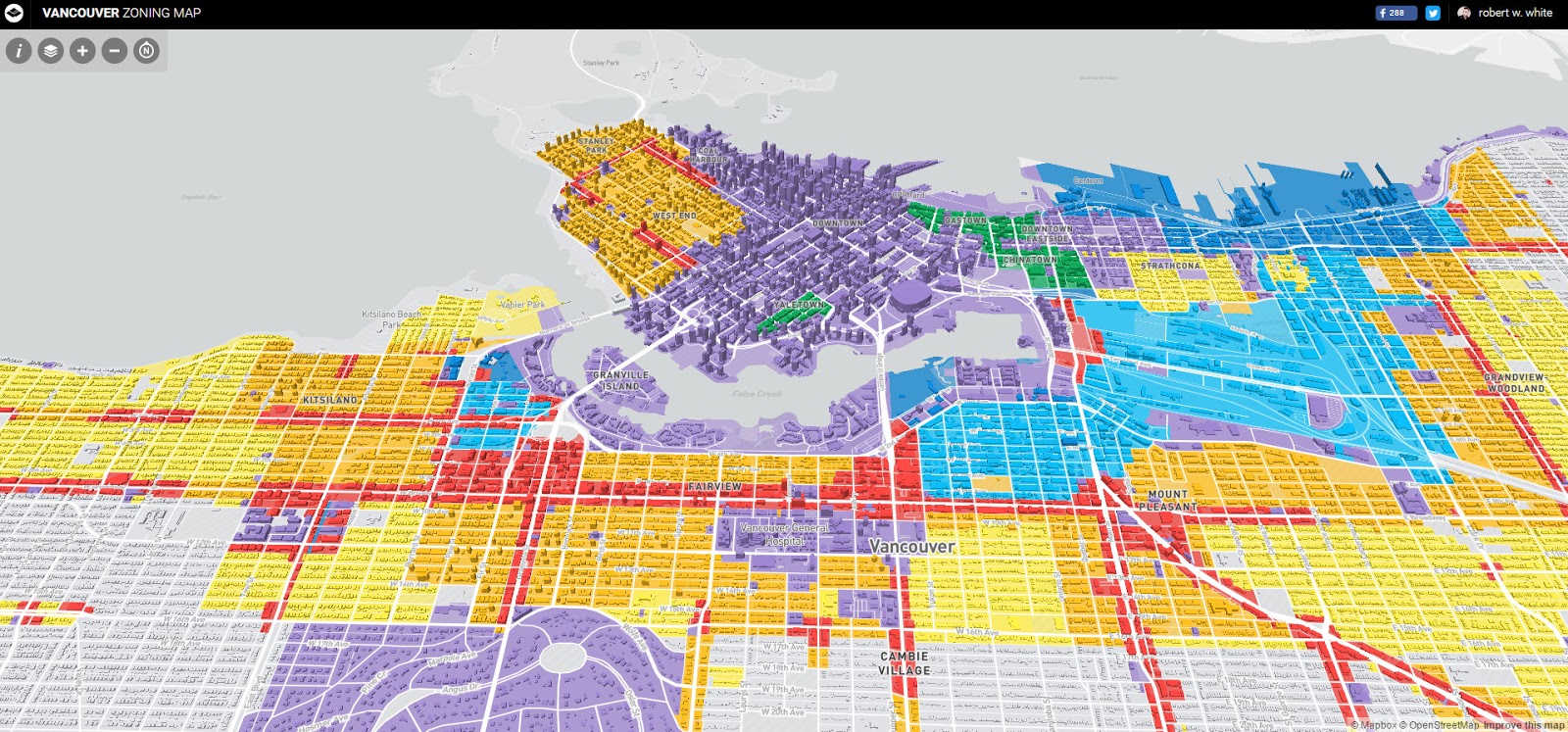 Vancouver zoning map - Vivid Maps