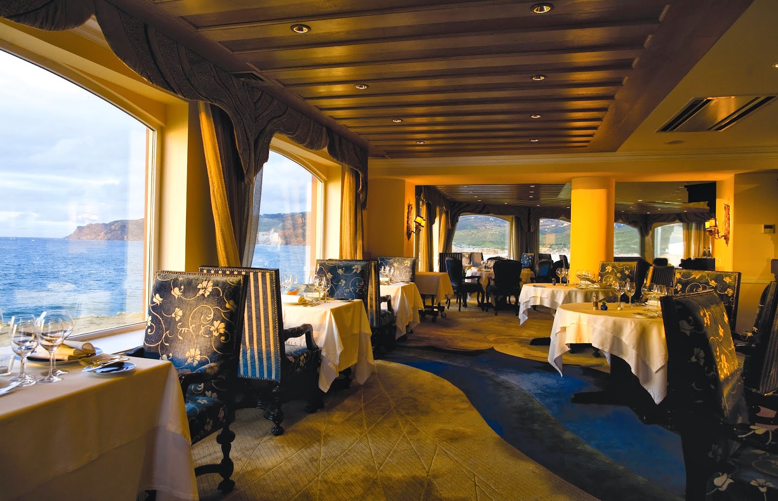 Restaurante do hotel Fortaleza do Guincho, em Cascais. Com uma estrela