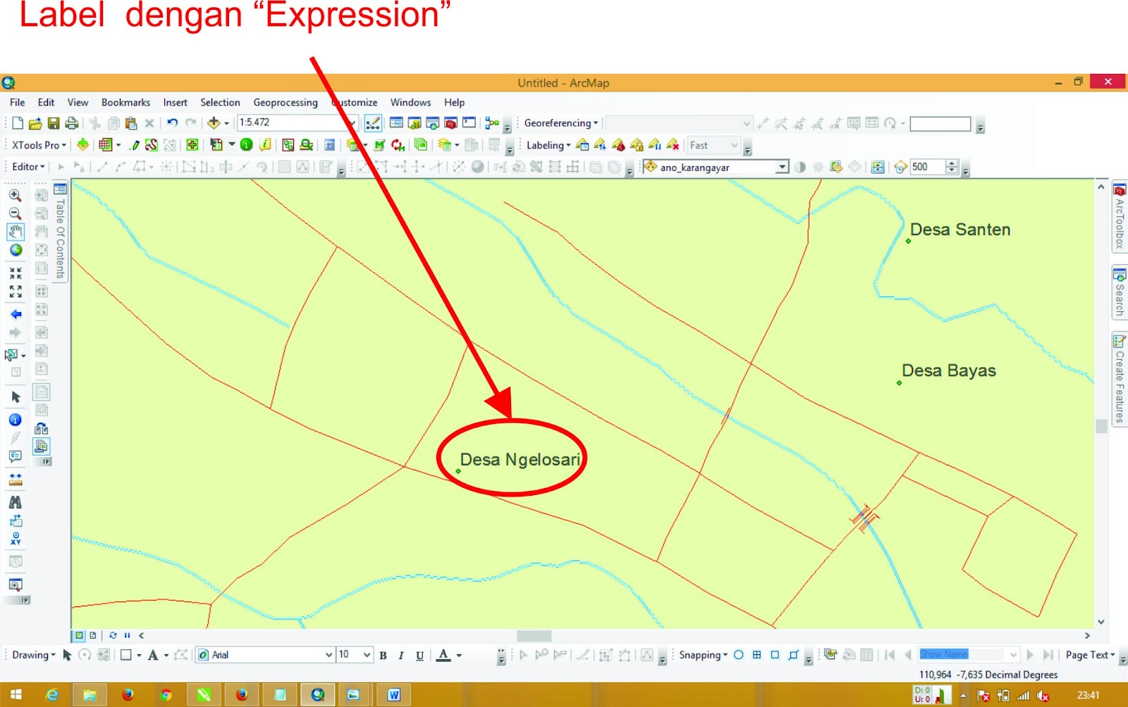 Mengenal "Expression LABEL" pada ArcGis Benua Blog
