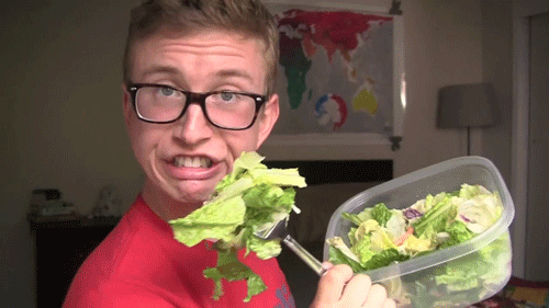 Image result for eating salad gif