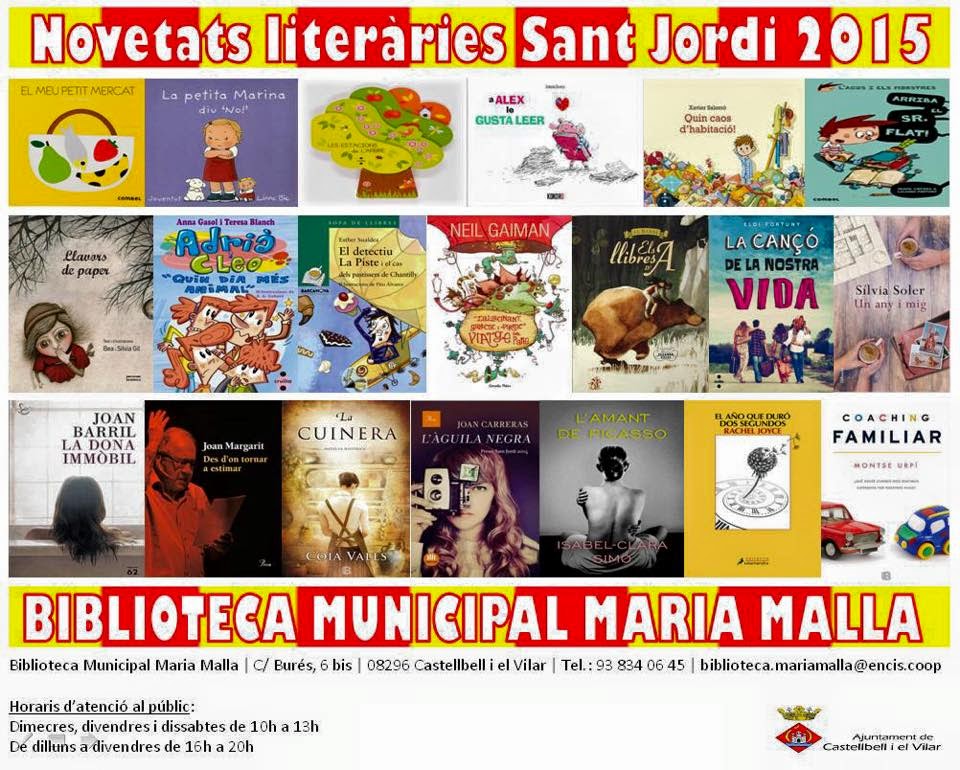 Novetats literàries Sant Jordi 2015