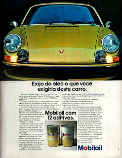 propaganda Mobiloil com Porsche 911 S - 1972;  1972; brazilian advertising cars in the 70s; os anos 70; história da década de 70; Brazil in the 70s; propaganda carros anos 70; Oswaldo Hernandez;