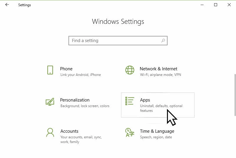Windows 10 App Settings Page to control the Startup Settings in Windows 10 April 2018 Update version 1803